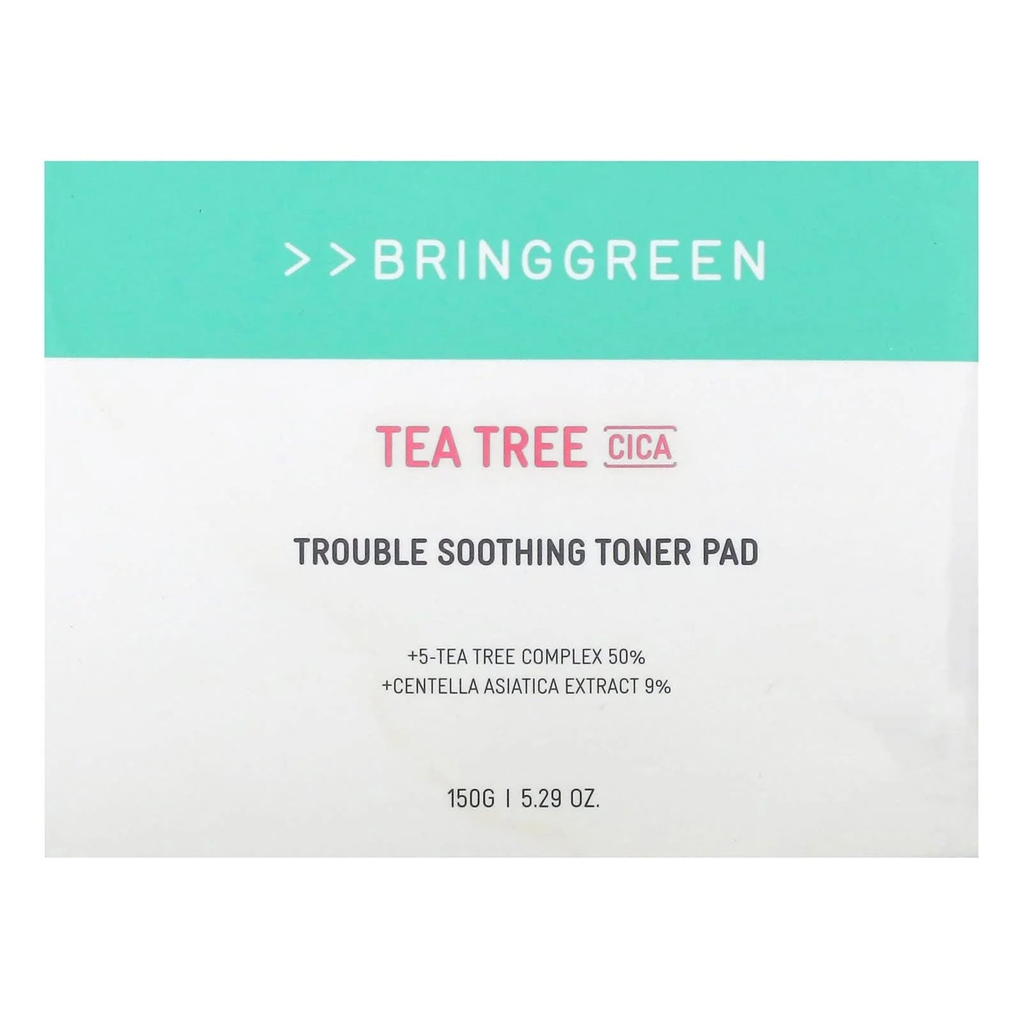 Bringgreen Tea Tree Cica Trouble Soothing Toner Pad