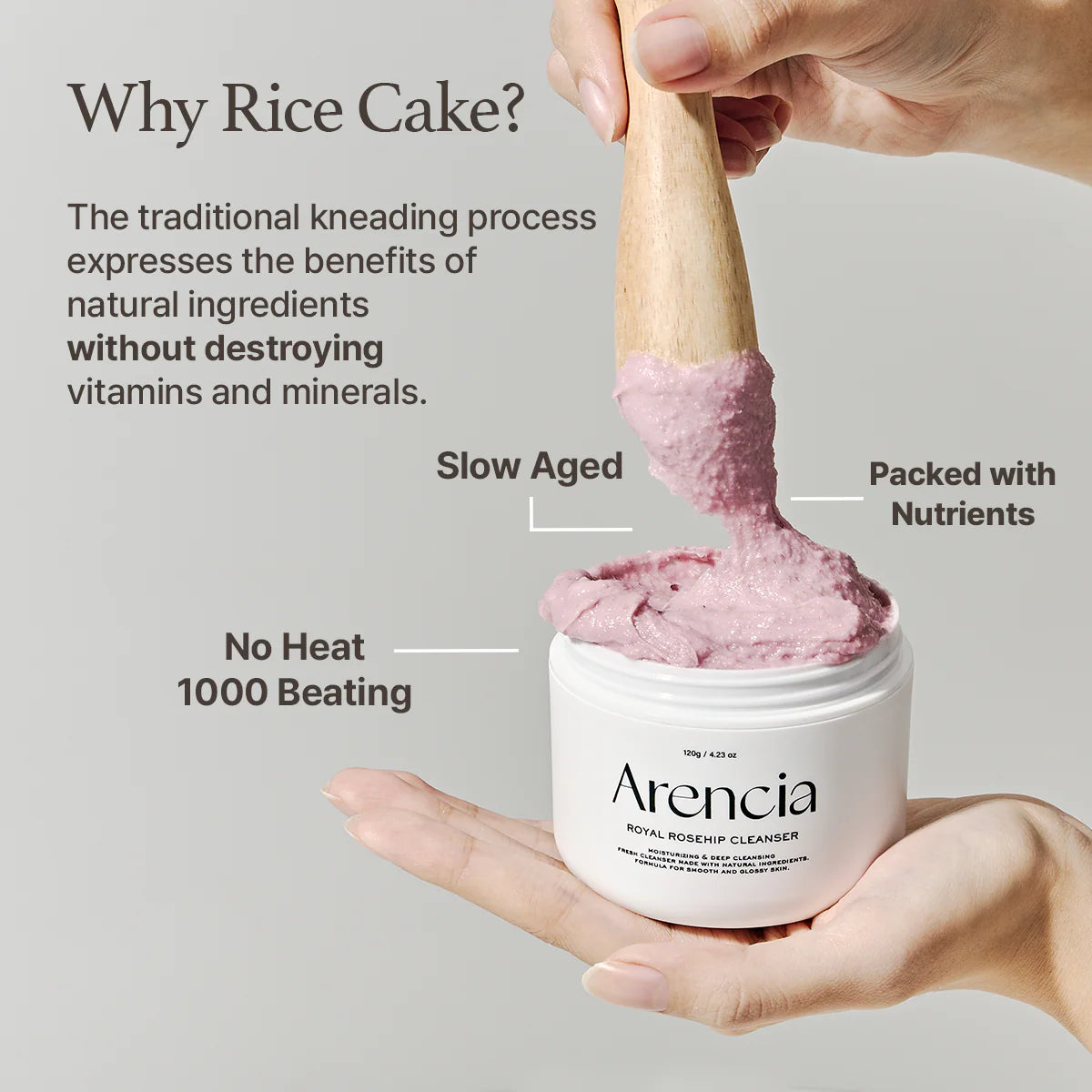 Arencia Fresh Rosehip Mochi Cleanser