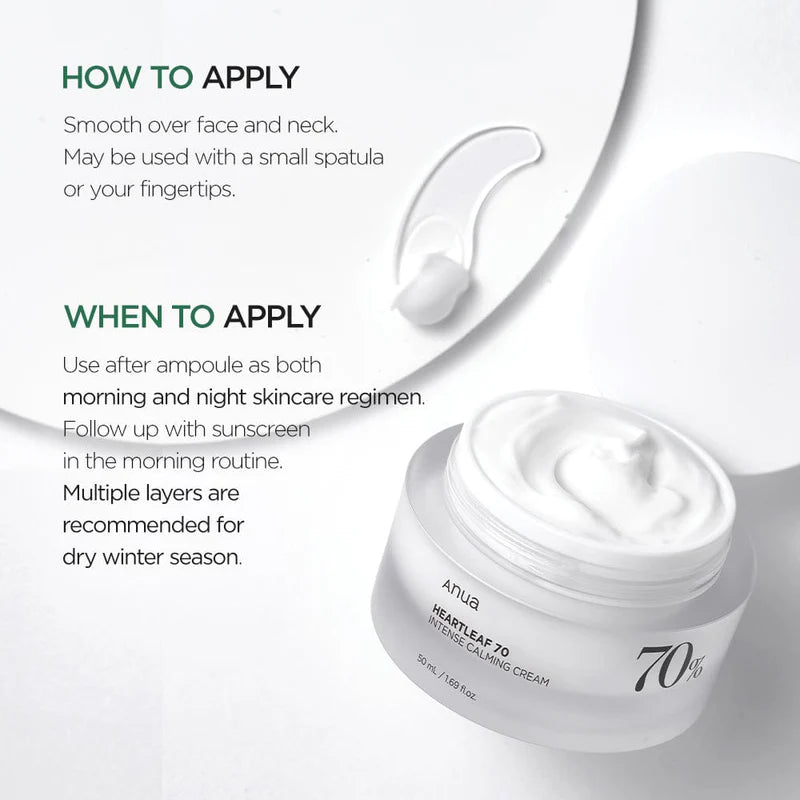 Anua Heartleaf 70% Intense Calming Cream 50ml