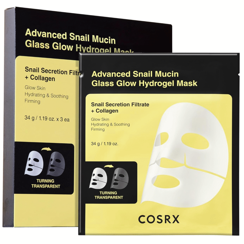 COSRX Advanced Snail Mucin Glass Glow Hydrogel Mask_3EA