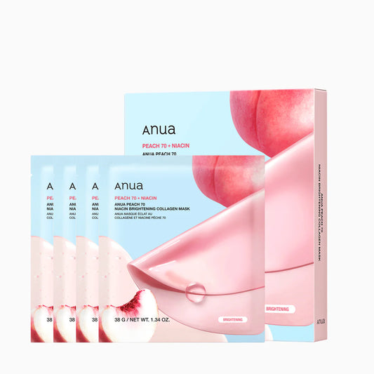 Anua Peach 70 Niacin Brightening Collagen Mask 4EA