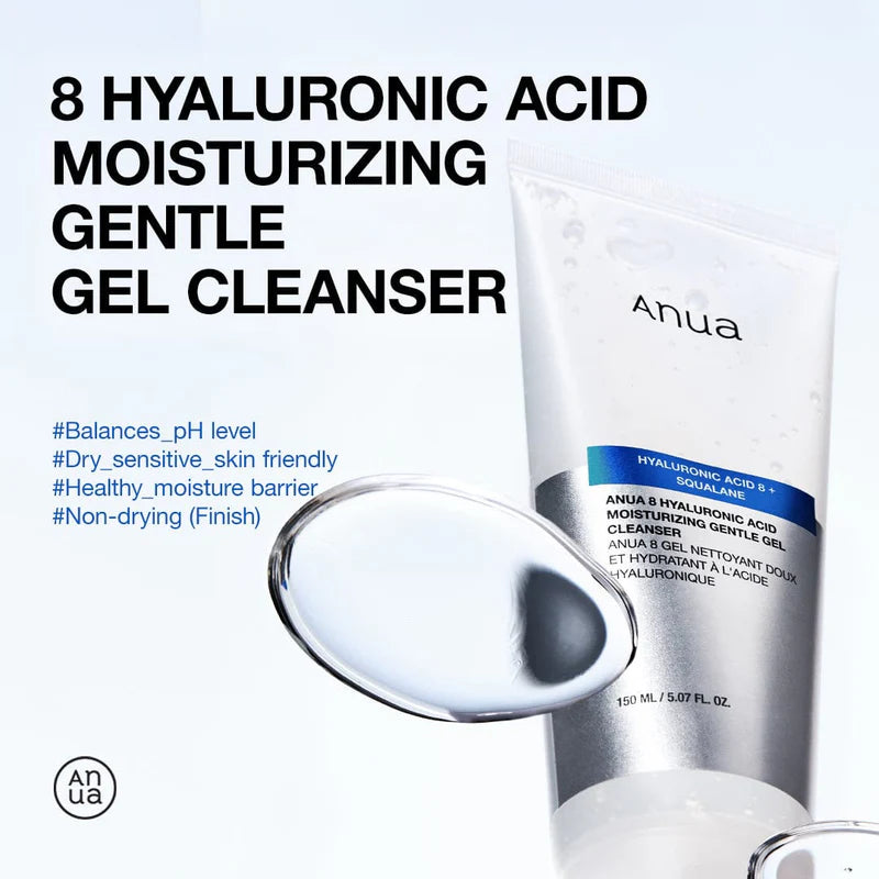 Anua 8 Hyaluronic Acid Moisturizing Gentle Gel Cleanser
