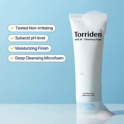 Torriden Dive-In Low Molecular Hyaluronic Acid Cleansing Foam