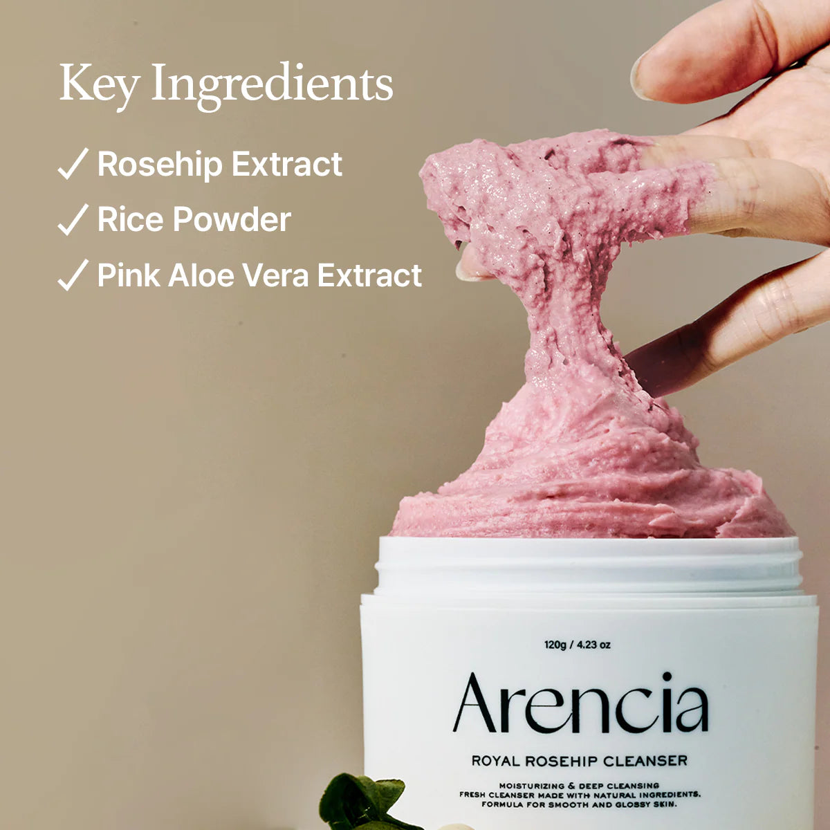 Arencia Fresh Rosehip Mochi Cleanser