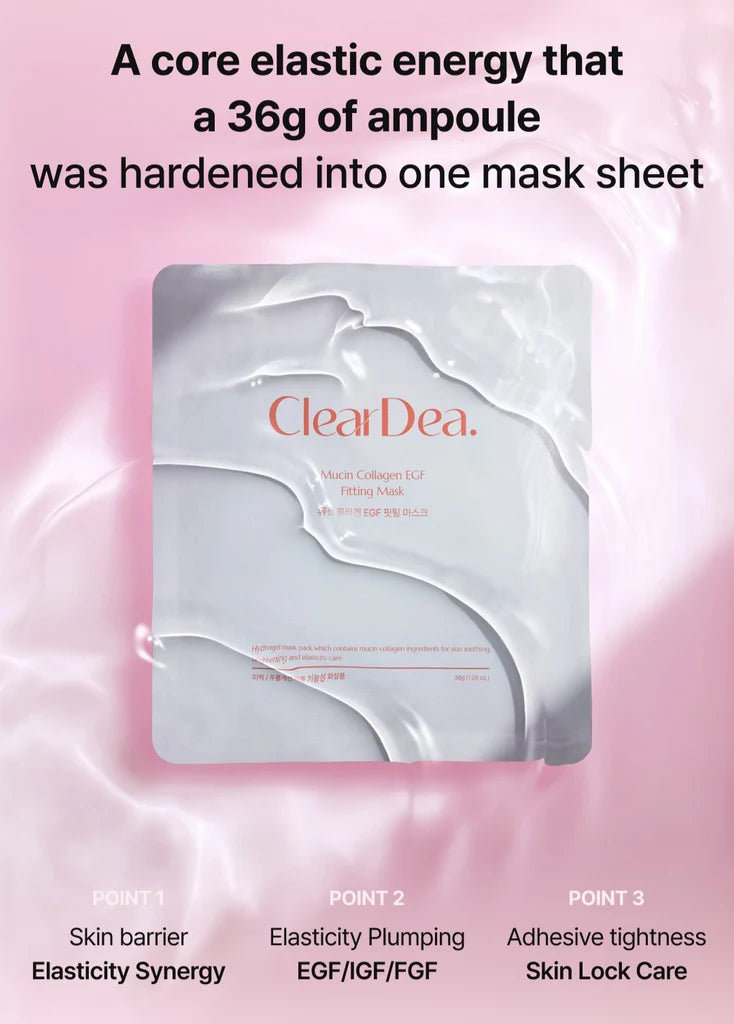 ClearDea Mucin Collagen EGF Fitting Mask 5ea