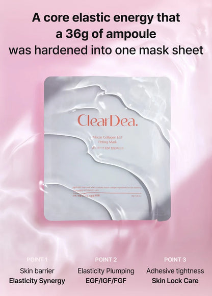 ClearDea Mucin Collagen EGF Fitting Mask 5ea