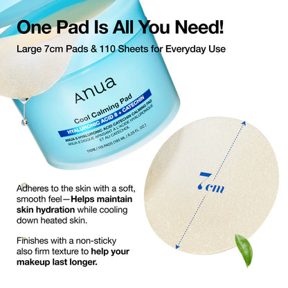 Anua 8 Hyaluronic Acid Catechin Calming 110pads