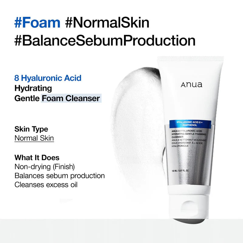 Anua 8 Hyaluronic Acid Moisturizing Gentle Gel Cleanser